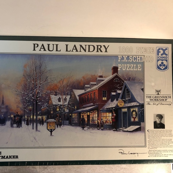 NEW FX Schmid Art Paul Landry TOYMAKER 1000 Pc Puzzle Workshop - Picture 1 of 7